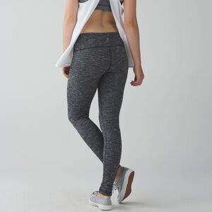 Lululemon Wunder Under Pant III Coco Pique Black White Leggings